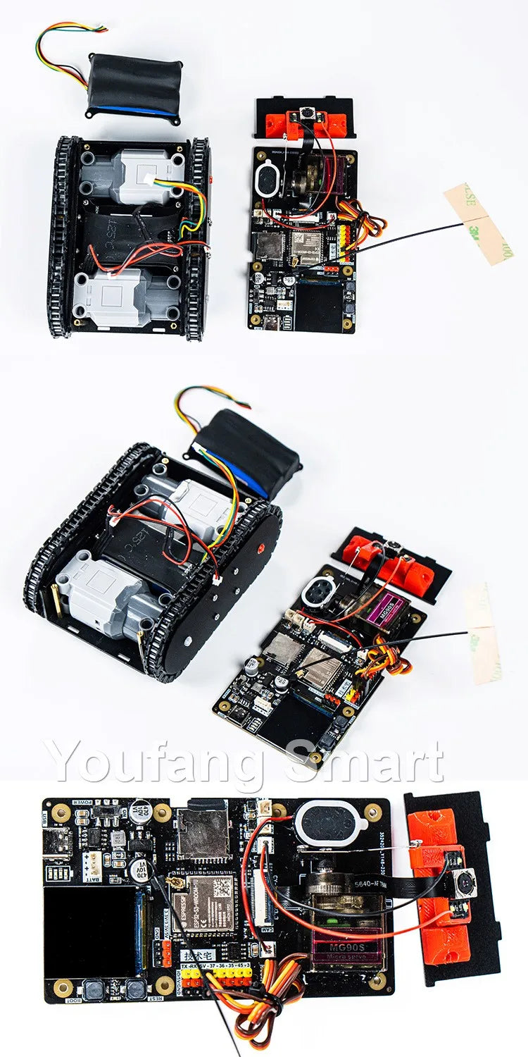 Esp32 Remote Control Tank Model Metal Chassis Tractor Crawler Balance Car Mount Truck Robot Chassis for Wifi RC Scout Robot Car ALPENZO