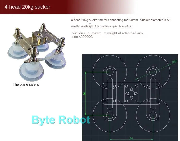 0.3/1/3/6/10/20kg Mechanical Arm Vacuum Pump Suction Cup with PWN Control Switch Sucker for Robot Arm UNO R3 Programmable Robot ALPENZO