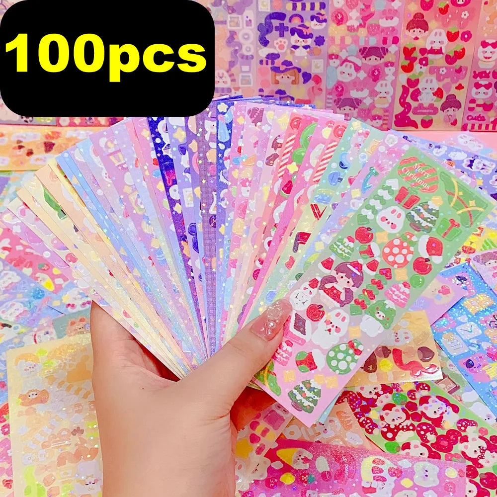 Kawaii Stickers for Kids Cute Stationary Aesthetic Diary Decoration Art Supplies Stickers for Scrapbooking Lot Korean Paper Desk ALPENZO