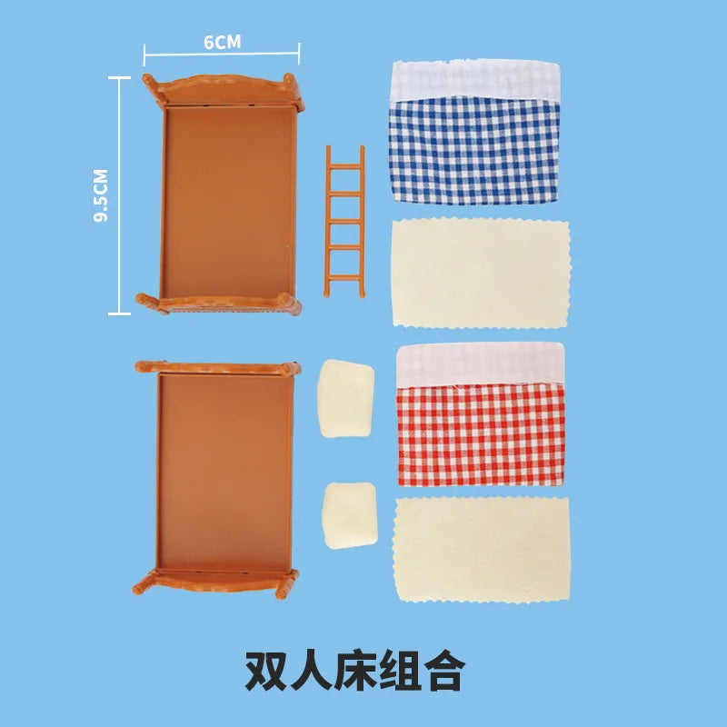 miniature items dollhouse furniture accessories living room bedroom supermarket shopping games family interaction doll kids toys ALPENZO
