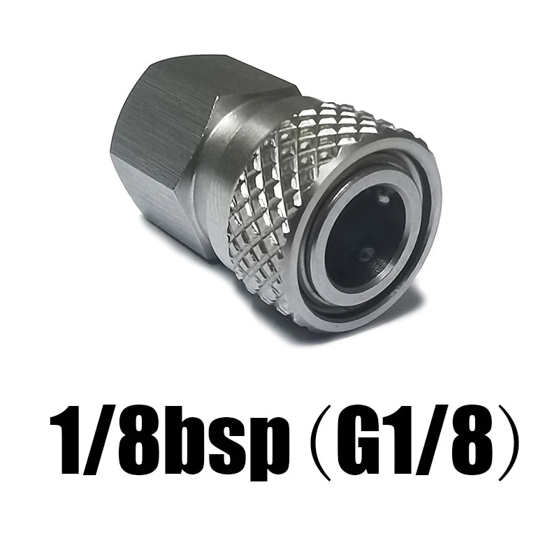 HPA Air Quick Disconnect Male Female Adaptor 8mm Fill Nipple High Pressure 1/8NPT 1/8BSP M10*1 M8*1 Stainless Steel
