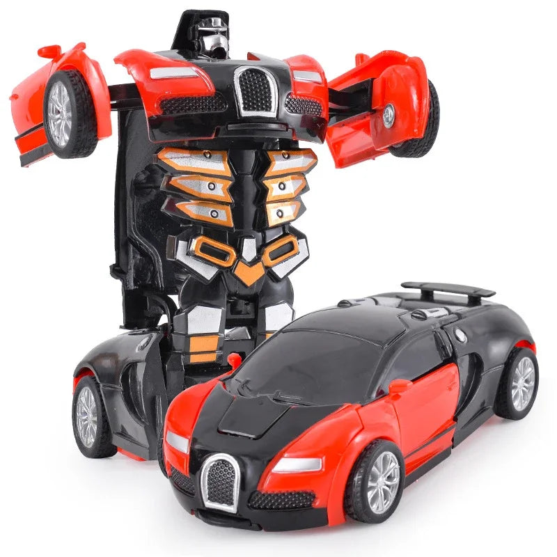 One Click Automatic Collision Deformation Robot Boy Gift Dual Form Toy Car Father Son Interactive Model Car ALPENZO
