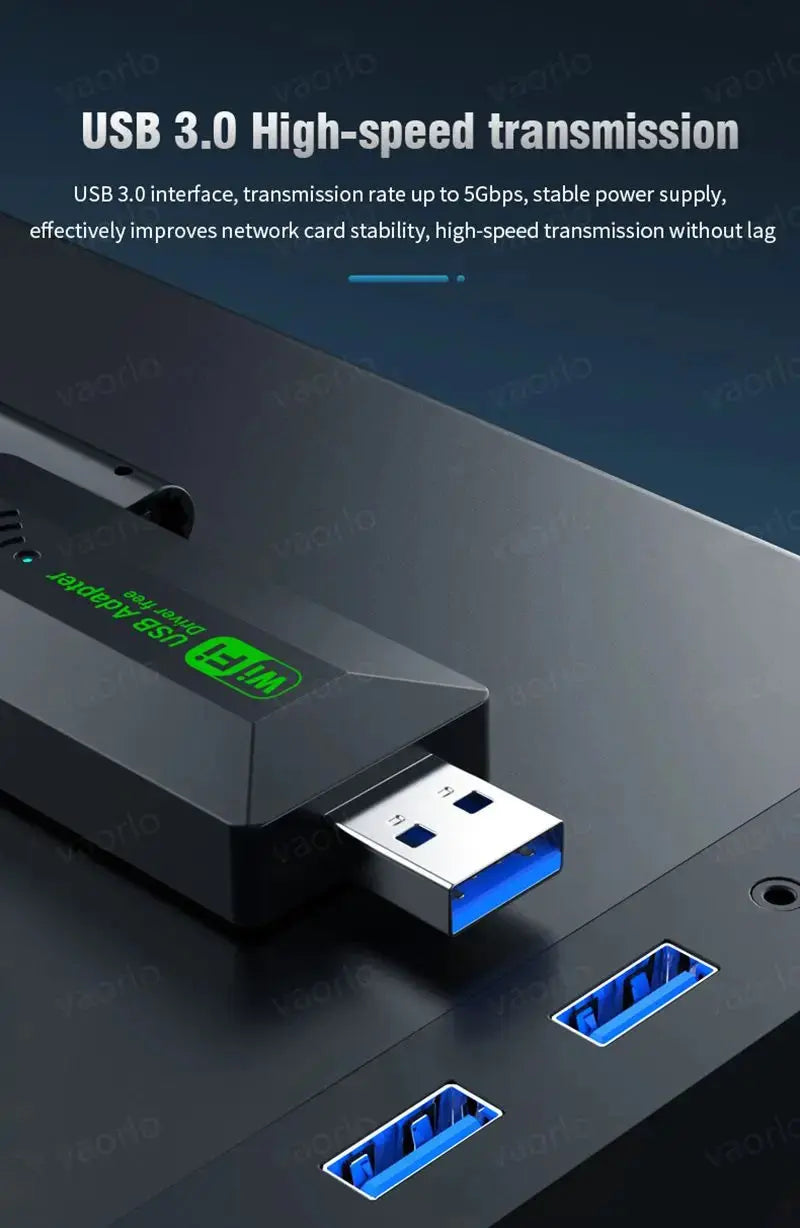Original 4 Antennas 1200Mbps WiFi USB 3.0 Adapter 2.4G/5GHZ Dual Band WiFi Dongle Wireless Network Card 802.11AX For Win 10/11 - ALPENZO
