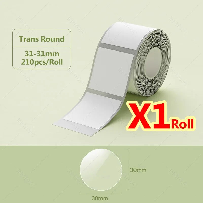NiiMBOT B21 B1 B3S Round Label Printing Sticker Self-adhesive Thermal Waterproof Digital Number Cake Sealing Sticker Paper ALPENZO