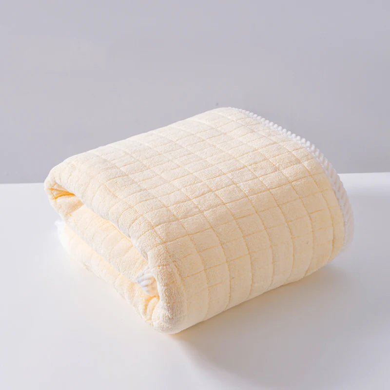 Square Spiral Bath Towel Designer Solid Color Quick Drying Water Absorbing Dry Hair Household And Daily Use Soft Square-Towels - ALPENZO