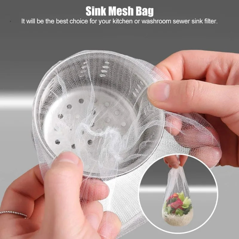 Kitchen Sink Filter Mesh Bags Strainer Anti Blocking Drain Hole Cleaning Net Garbage Bag Meal Residue Pool Mesh Bag for Drainage - ALPENZO
