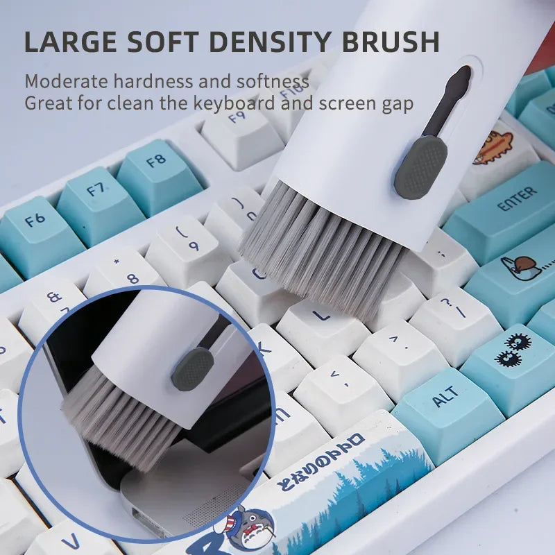 Keyboard Cleaning Kit 7-in-1 Laptops Cleaner with Keycap Puller, Multifunctional Keyboard Brush Cleaning Set for Airpods Phone - ALPENZO