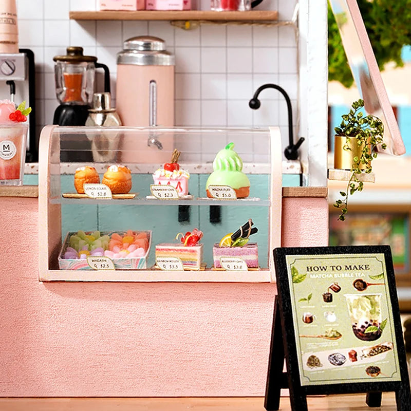 Wooden Miniature Doll House DIY Small House Kit 3D Puzzle Assemble Building Model Home Bedroom Decoration With Furniture Gifts ALPENZO