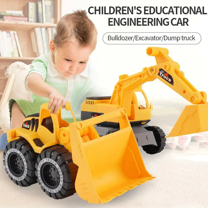 Excavator Dump Truck Model Toy Engineering Vehicle Set .Construction Fleet Toddler Early Education Construction Vehicles Toys ALPENZO