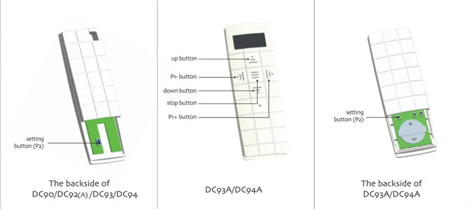 Original Dooya DC90 Single Channel Transmitter for Dooya Motors, RF 433MHZ Remote Control, Dooya Automatic Curtain Accessories - ALPENZO