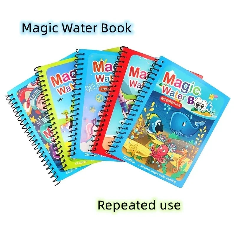Watercolor Painting Magic Book Reusable for Children Animal Cartoon Painting Book Suitable for Children's Education and Learning ALPENZO