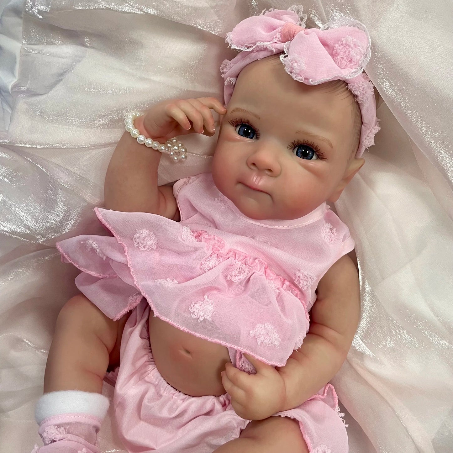 Two Options 18-19 Inch Reborn Baby Doll Girl Bettie Face Newborn Vinyl or Cloth 3D Skin Visible Veins Handmade Christmas Gift ALPENZO