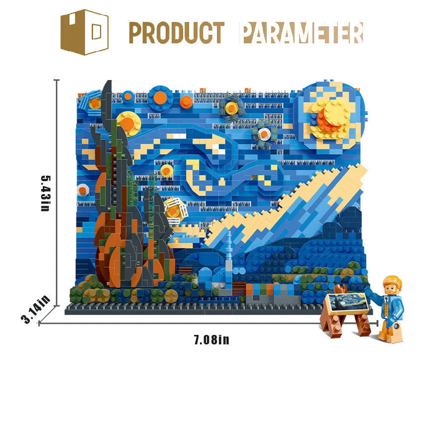 Pantasy Kanagawa Surfing Puzzle Ukiyo-E Building Block Decoration Creative Assembling Toy World Famous Painting Gift ALPENZO