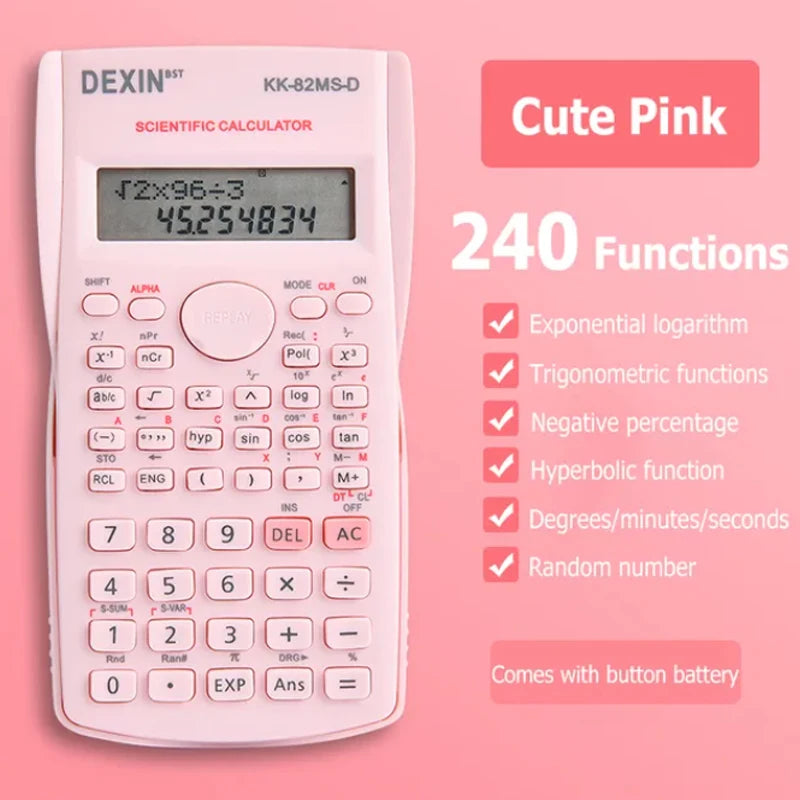 Multifunctional Scientific Calculator Student Simple Portable Big Screen Function Calculator Stationery School Office Supplies ALPENZO
