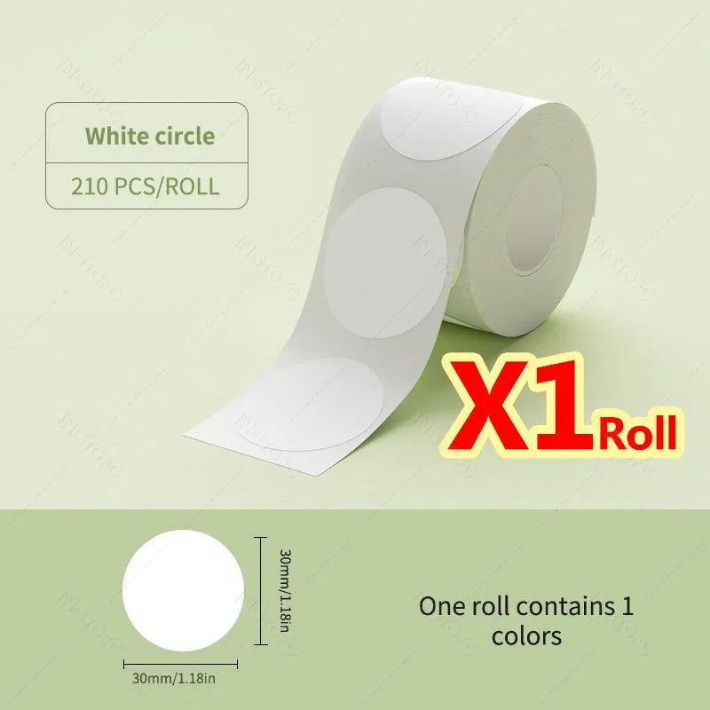 NiiMBOT B21 B1 B3S Round Label Printing Sticker Self-adhesive Thermal Waterproof Digital Number Cake Sealing Sticker Paper ALPENZO