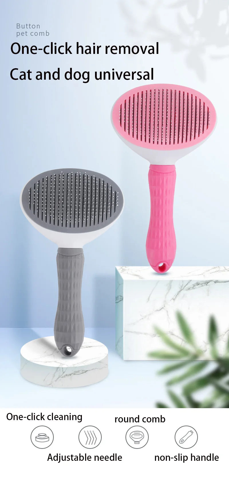 Pet Comb Stainless Steel Needle Comb Pet Dog Cleaning Brush Dog And Cat Hair Removal Floating Hair Cleaning Beauty Skin Care - ALPENZO