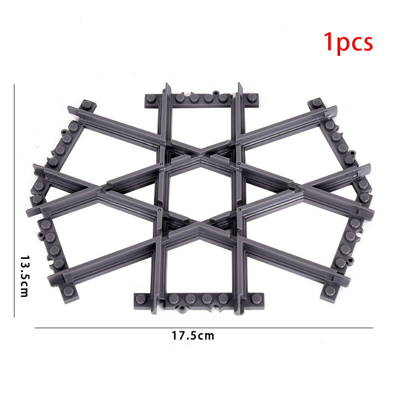 MOC City Train Rail Crossing Flexible Tracks Forked Straight Curved Rails Switch Building Block Bricks Creative DIY Toys ALPENZO
