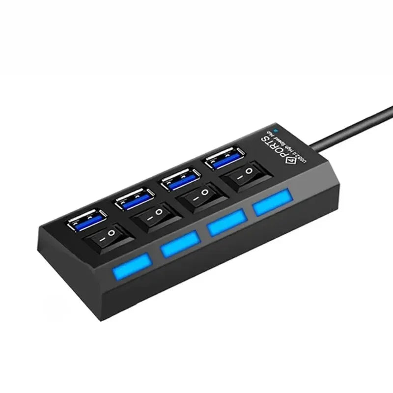 USB Hub Hub USB Adapter Multi Ports Use Power Adapter Extensor USB 2.0 PC Computer Accessories Switch USB For Laptop - ALPENZO