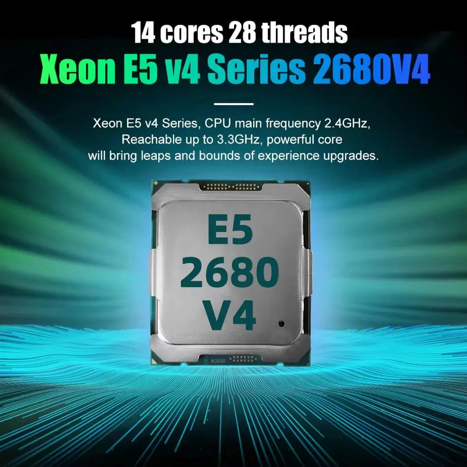 SOYO X99 Motherboard Set Kit With Intel LGA2011-3 Xeon E5 2680 V4 and DDR4 16GB (2*8GB) 2133MHz Dual Channel RAM M.2 NVME - ALPENZO