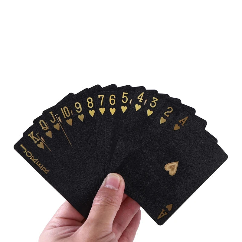 Color Black Gold Playing Card Game Card Group Waterproof Poker Suit Magic Dmagic Package Board Game Gift Collection ALPENZO