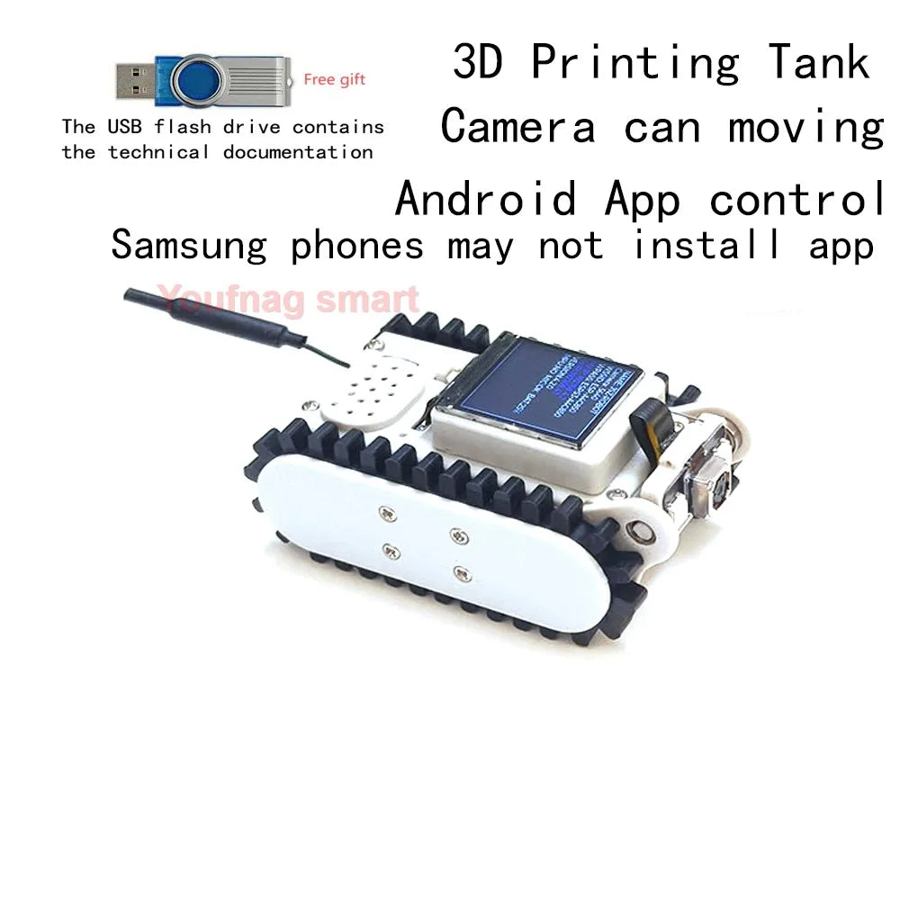 Esp32 Remote Control Tank Model Metal Chassis Tractor Crawler Balance Car Mount Truck Robot Chassis for Wifi RC Scout Robot Car ALPENZO