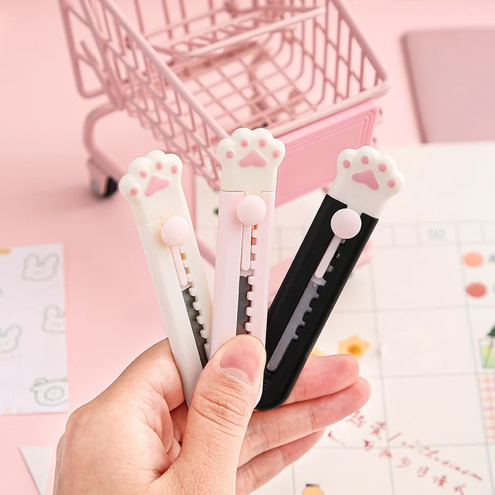 Mr.Paper Mini Portable Cat Claw Utility Knife Cute Creative Exquisite Hand Account Decoration Paper Cutting Tools Art Supplies ALPENZO