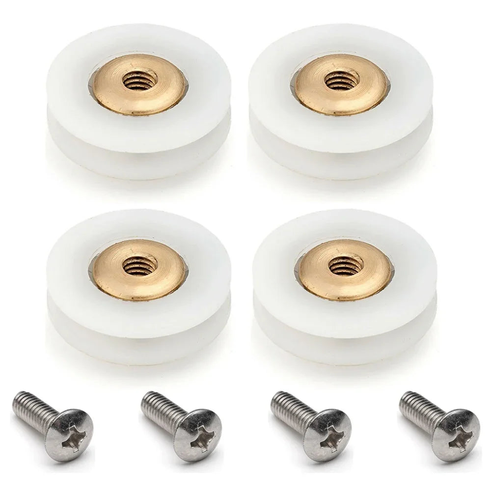 8 Pieces V Grooved 19MM Wheel Dia Shower Door Wheel Runner Roller - ALPENZO