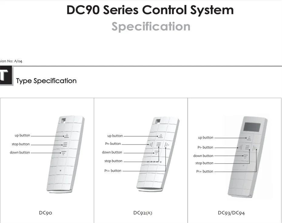 Original Dooya DC90 Single Channel Transmitter for Dooya Motors, RF 433MHZ Remote Control, Dooya Automatic Curtain Accessories - ALPENZO