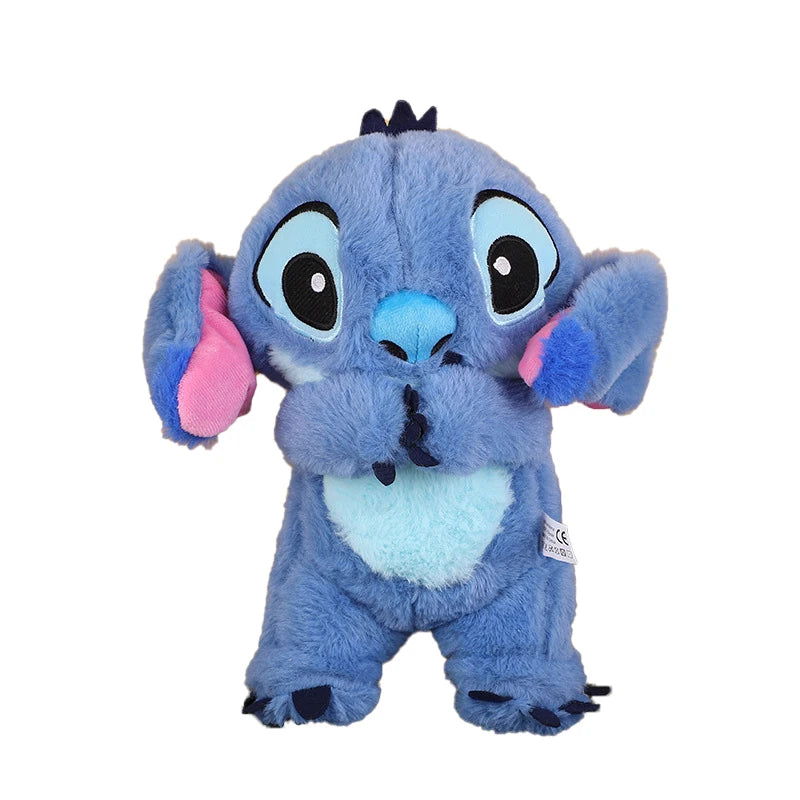 2024 New Lilo&Stitch Plush Doll Breath Child Peluche Kawaii Soothes Toy Anime Baby Music Light Sleep Toys Pink Stitch Kid Gifts ALPENZO