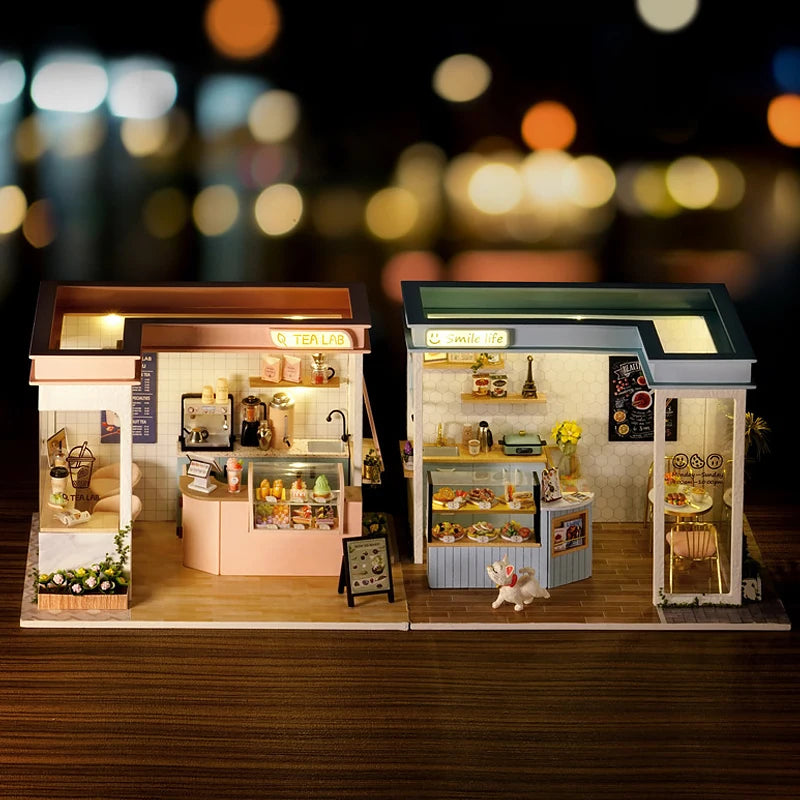 Wooden Miniature Doll House DIY Small House Kit 3D Puzzle Assemble Building Model Home Bedroom Decoration With Furniture Gifts ALPENZO