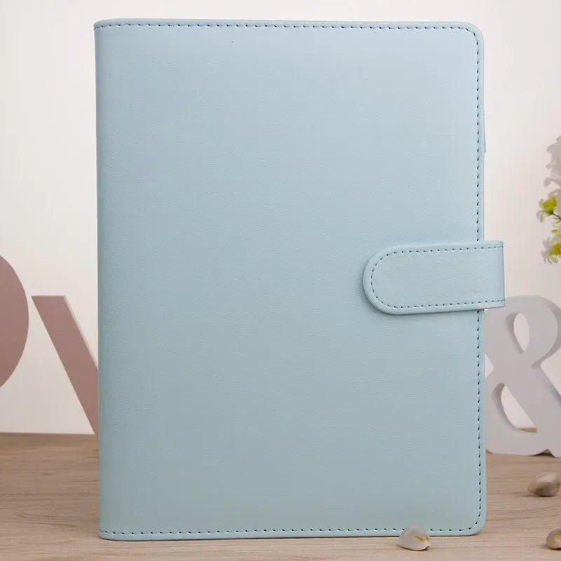 Macaroon Color A6/A5 PU Leather DIY Binder Notebook Cover Diary Agenda Planner Paper Cover School Stationery ALPENZO