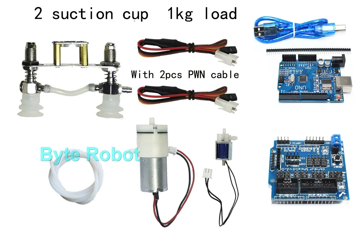 0.3/1/3/6/10/20kg Mechanical Arm Vacuum Pump Suction Cup with PWN Control Switch Sucker for Robot Arm UNO R3 Programmable Robot ALPENZO