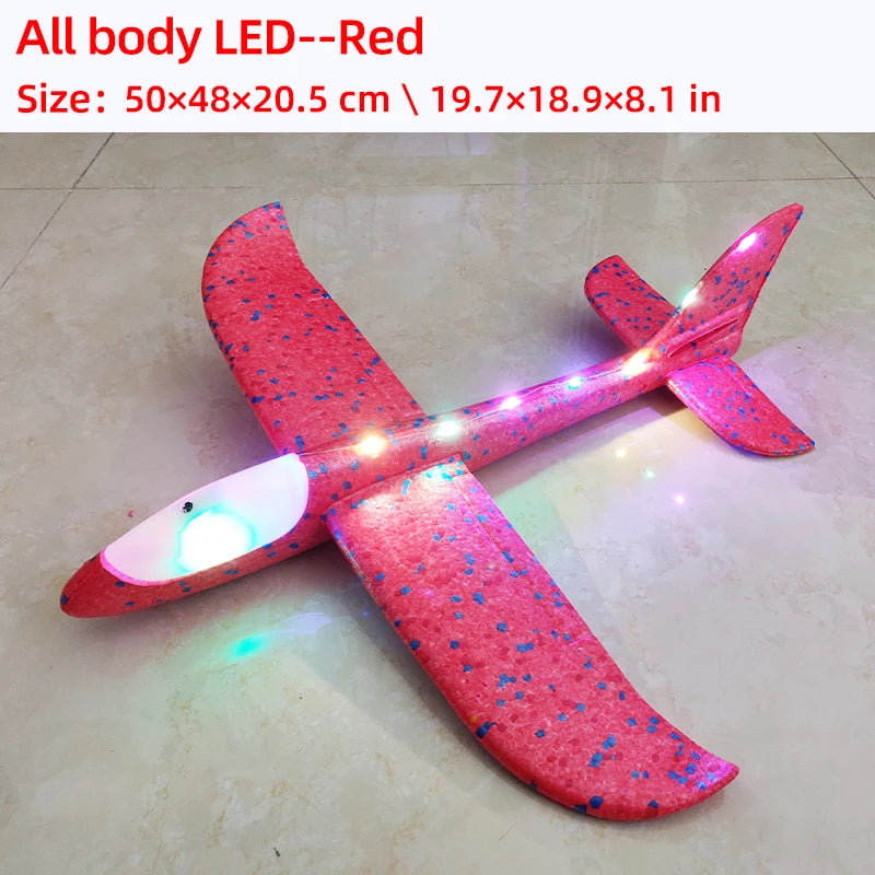 50CM Big Foam Plane Glider Hand Throw Airplane Light Inertial EPP Bubble Planes Outdoor Launch Kids Toys for Children Boys Gift ALPENZO