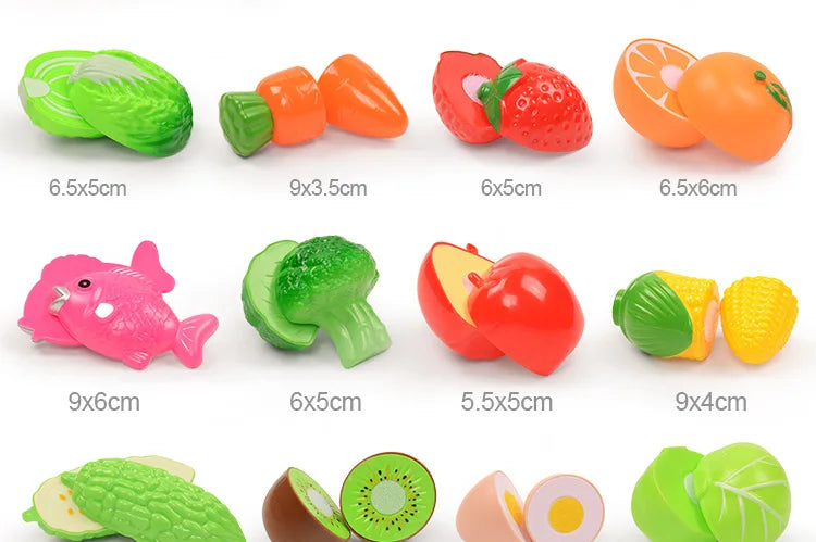 3-6 Years Old Child Vegetables and Fruits Children's Kitchen Toys Set Puzzle Early Education Children's Play House Toys Girl Toy ALPENZO