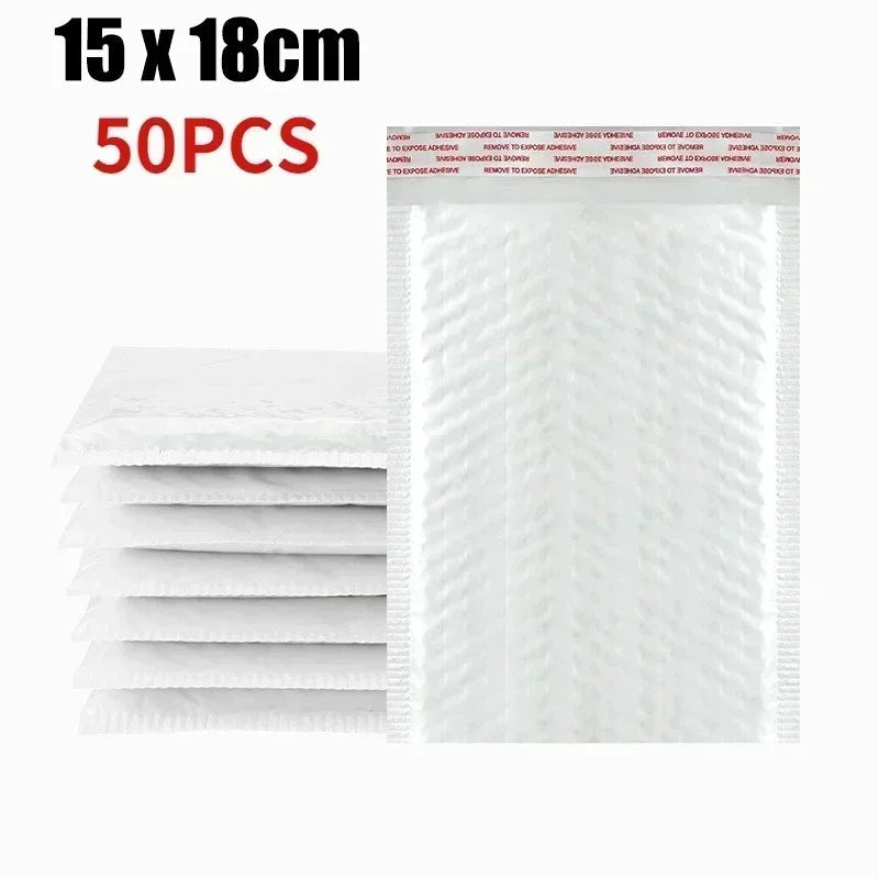 Multifunctional Self-Seal Business Mailing Packages White Foam Bubble Envelopes Adhesive Waterproof Shipping Bags for Packing ALPENZO