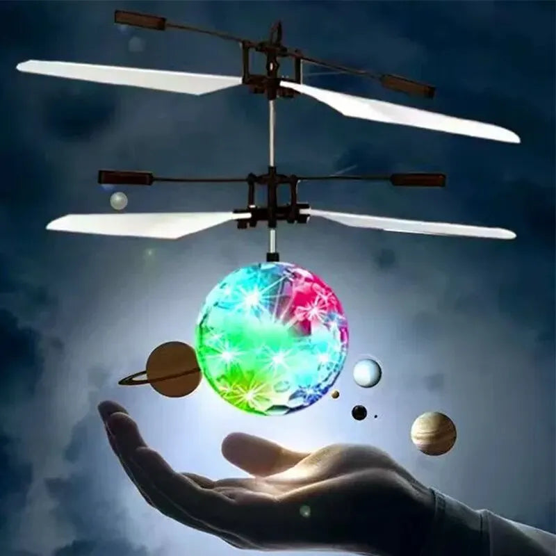 Led Light Suspension Crystal Ball Infrared Induction RC Gesture Control Colorful Glowing Toys Unique Gift for Kids ALPENZO