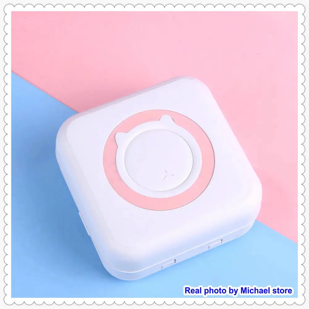 KGG Mini Portable Thermal Printer Paper Photo Pocket Thermal Printer Printing Wireless BT Connect Printers 200dpi Photo Lable - ALPENZO