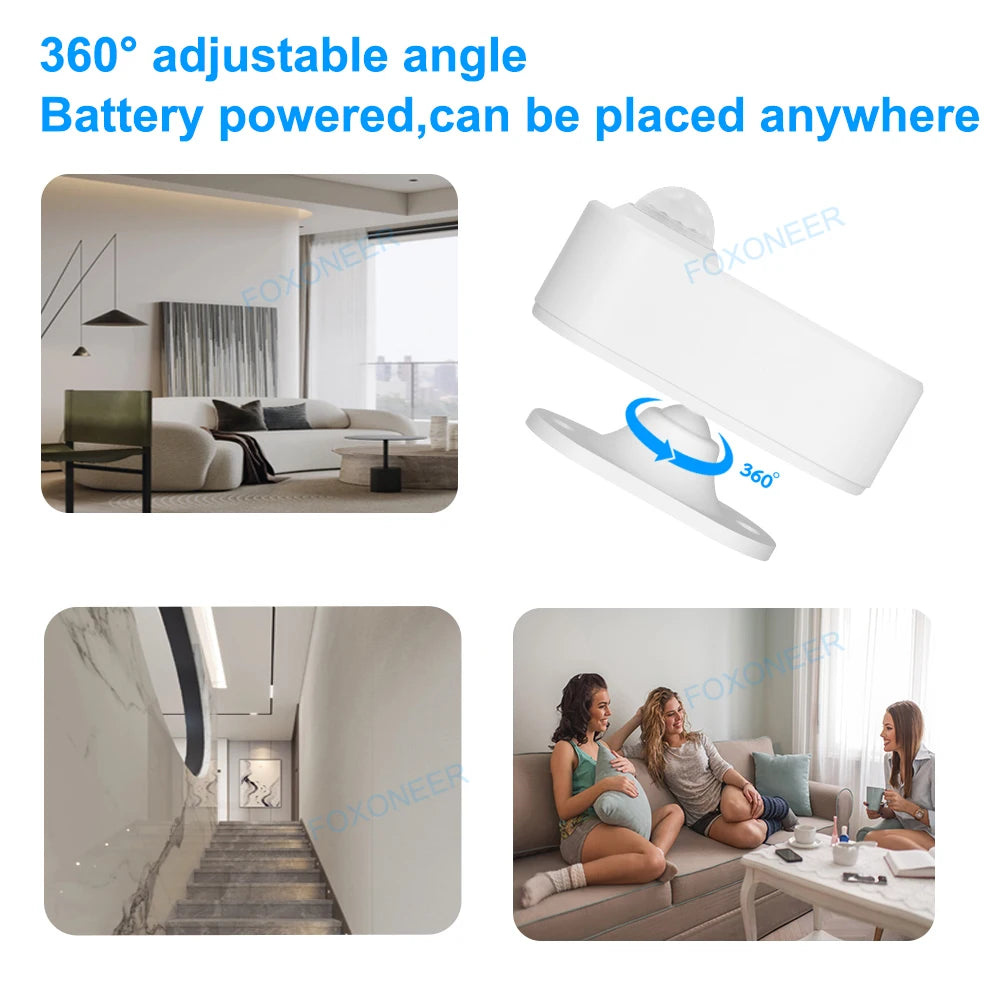 Tuya Zigbee Human Presence Detector,Luminance/Distance Detection, Smart PIR Motion Sensor Support Zigbee 2mqtt Home Assistant - ALPENZO