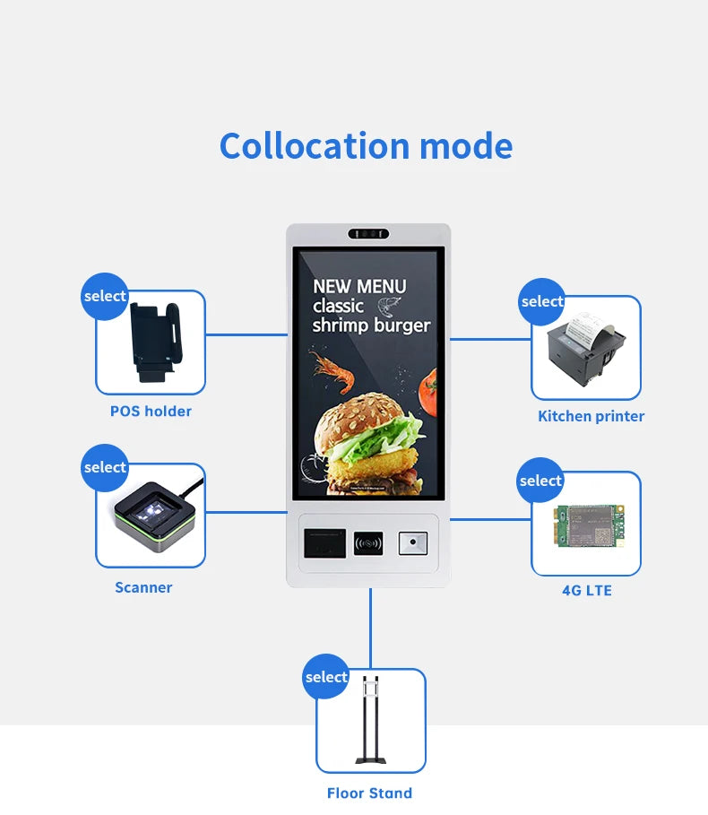 TouchWo 27 32 inch Windows/Android OS Capacitive Touch Screen Pc Touchscree Self Service Ticket/Payment/Ordering Kiosk - ALPENZO