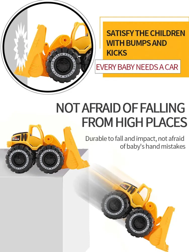 Excavator Dump Truck Model Toy Engineering Vehicle Set .Construction Fleet Toddler Early Education Construction Vehicles Toys ALPENZO