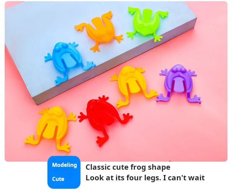 20pcs Solid Color Jumping Frog Plastic Bouncing Frog Jumping Frog Children Educational Toy,Gift for Kids Party Favors, Birthday ALPENZO