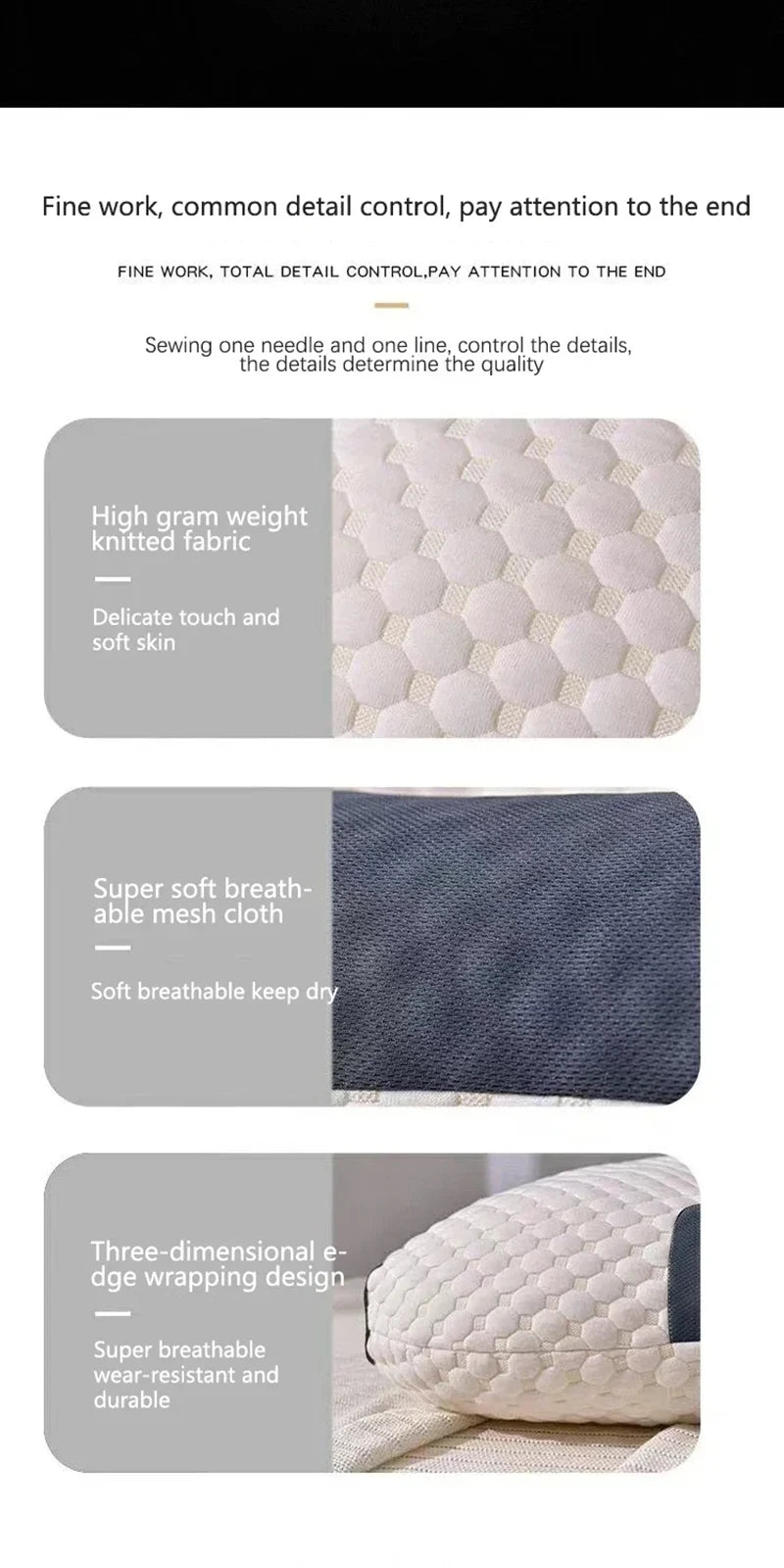 New Neck Pillow Help Sleep Protect The Neck Cervical Orthopedic Soybean Fiber Massage Household SPA Pillow For Sleeping Almohada - ALPENZO