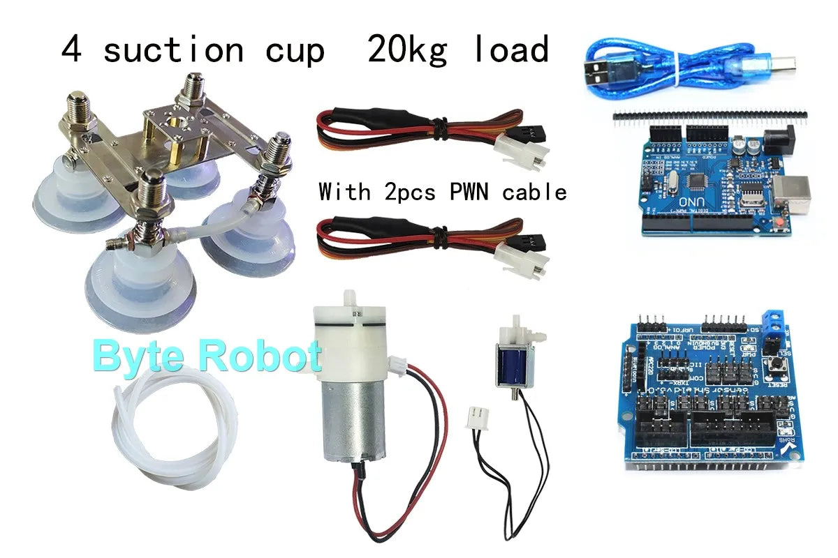 0.3/1/3/6/10/20kg Mechanical Arm Vacuum Pump Suction Cup with PWN Control Switch Sucker for Robot Arm UNO R3 Programmable Robot ALPENZO
