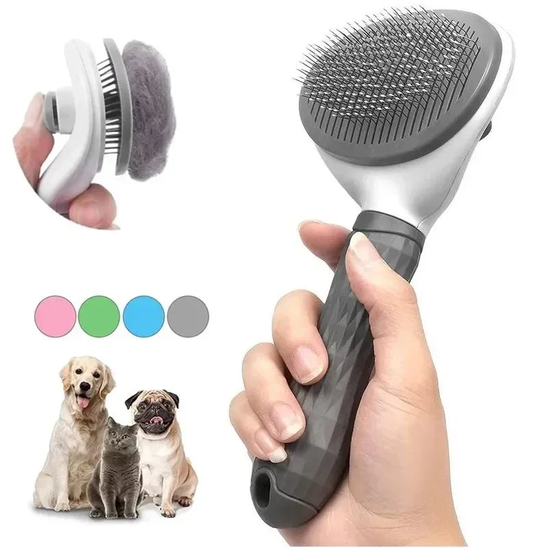 Pet Dog Brush Cat Comb Self Cleaning Pet Hair Remover Brush For Dogs Cats Grooming Tools Pets Dematting Comb Dogs Accessories - ALPENZO