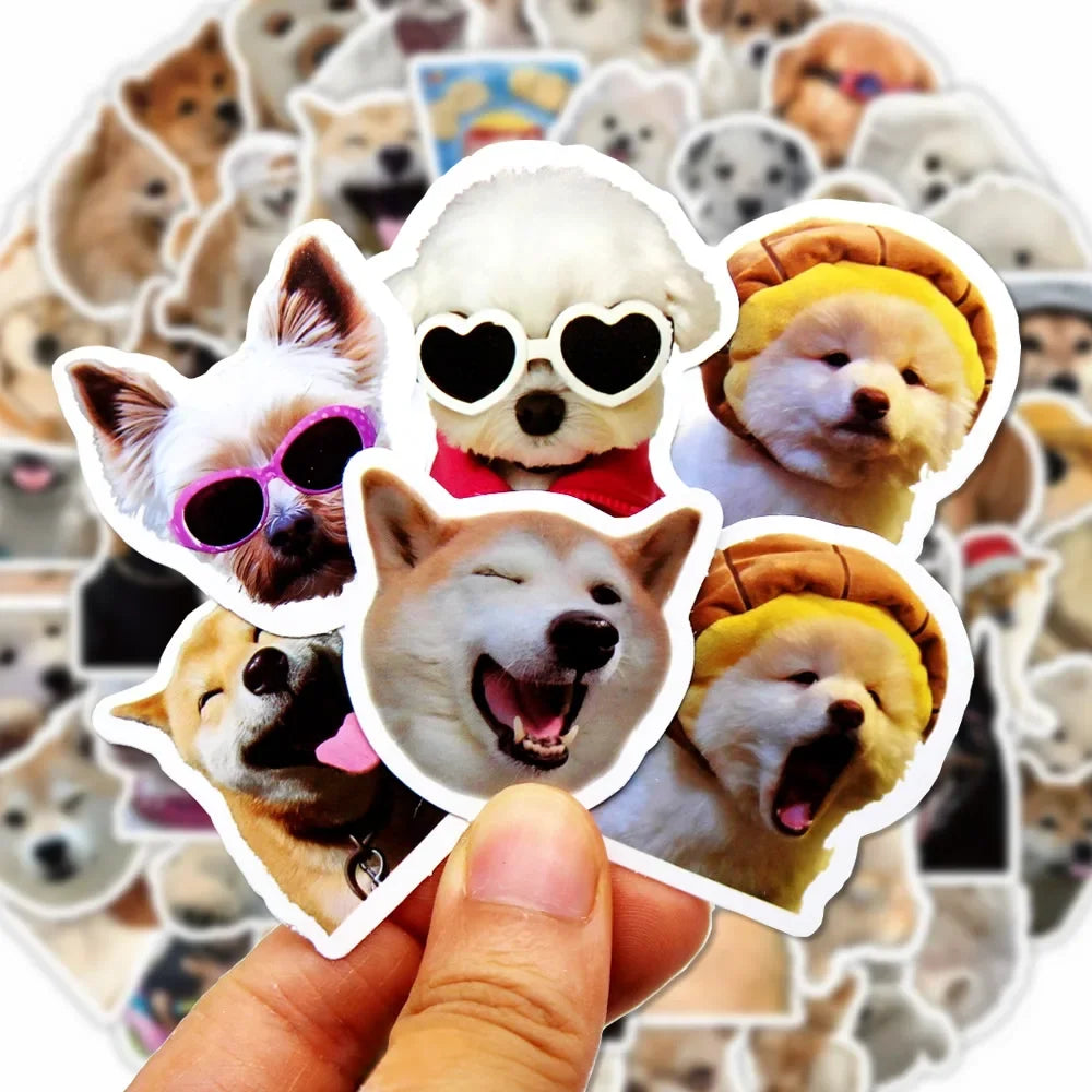 10/50/100pcs Funny Dog Stickers Cartoon Cute Decals Toy Stationery Guitar Phone Bicycle Laptop Luggage Car Graffiti Kids Sticker ALPENZO
