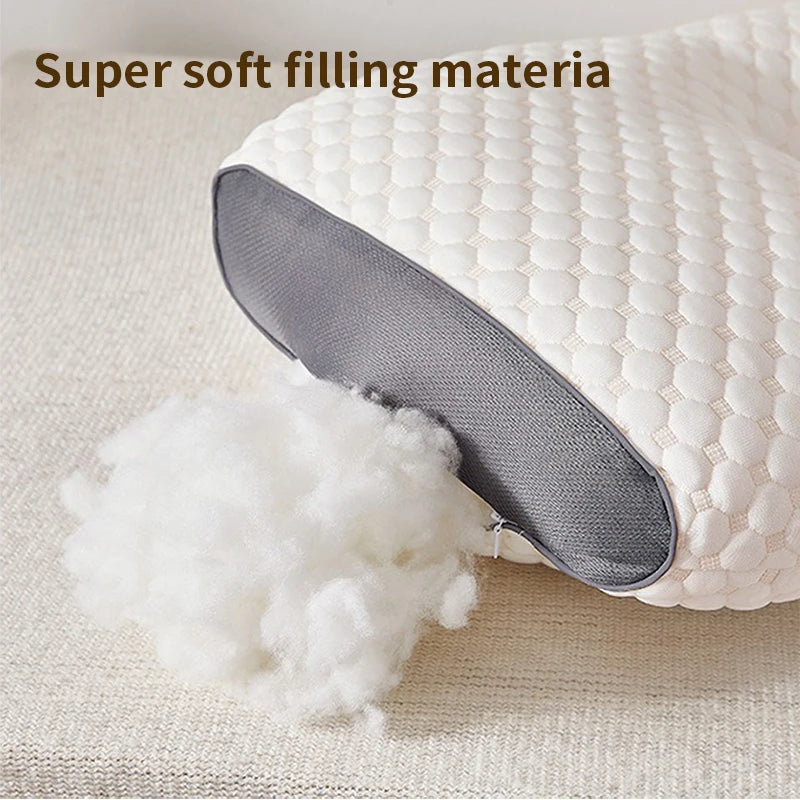 New Neck Pillow Help Sleep Protect The Neck Cervical Orthopedic Soybean Fiber Massage Household SPA Pillow For Sleeping Almohada - ALPENZO
