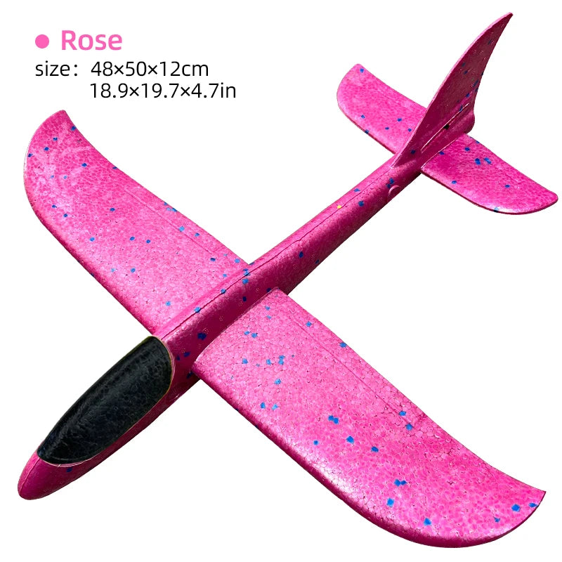 50CM Big Foam Plane Glider Hand Throw Airplane Light Inertial EPP Bubble Planes Outdoor Launch Kids Toys for Children Boys Gift ALPENZO