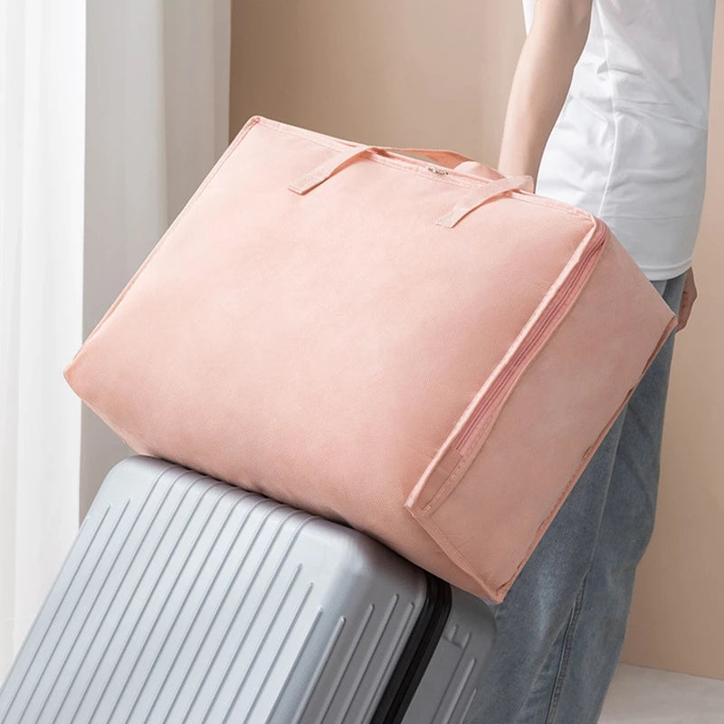 Large Capacity Clothes Storage Bag Waterproof Cabinet Wardrobe Organizer Quilt Pillow Blanket Organizer Dustproof Bedding Storag
