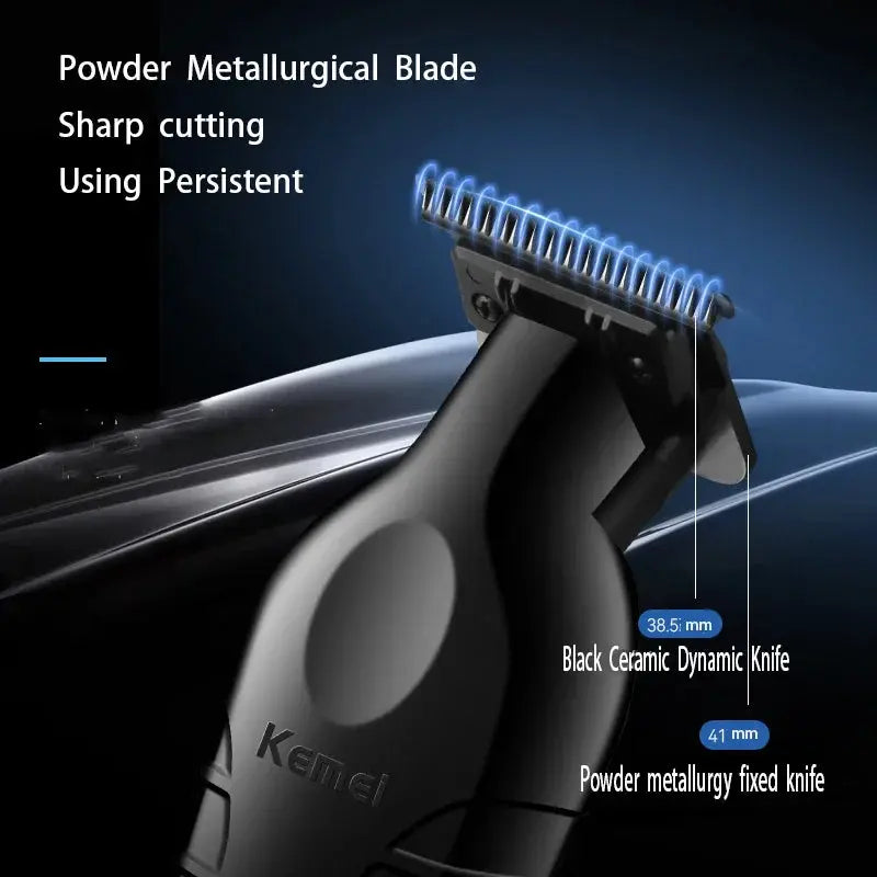 Kemei 2299 Professional Electric Barber Hair Trimmer For Men Beard Hair Clipper Cordless hair cutting machine rechargeable,0mm - ALPENZO