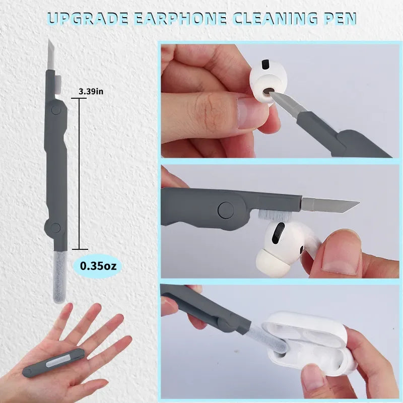 Keyboard Cleaning Kit 7-in-1 Laptops Cleaner with Keycap Puller, Multifunctional Keyboard Brush Cleaning Set for Airpods Phone - ALPENZO
